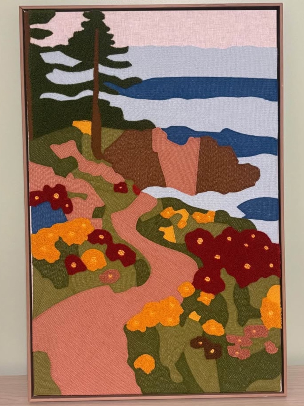 Woven Landscape Canvas Scene no tags 20 by 30”
